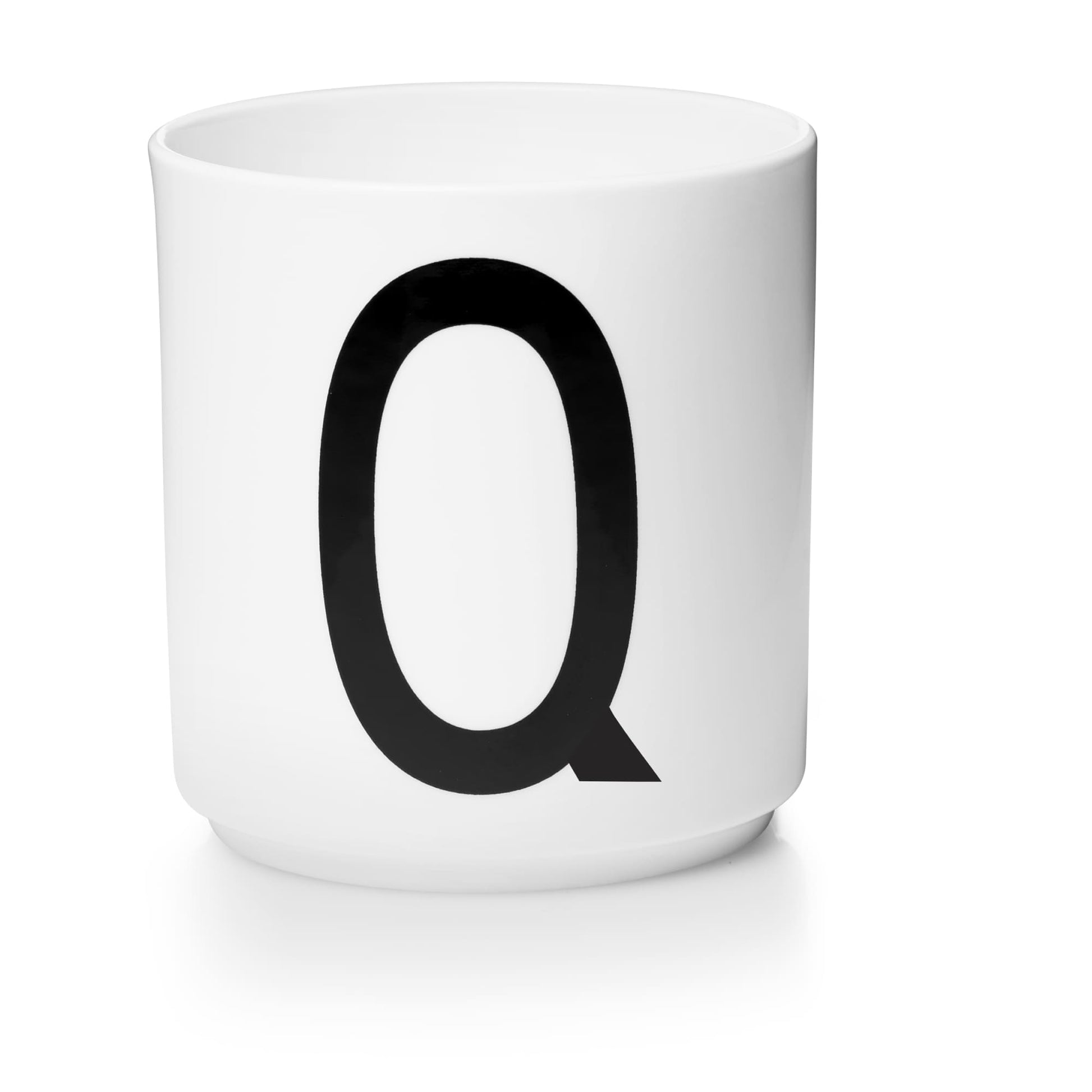 Taza Blanca De Porcelana - Q Design Letters1#Blanco