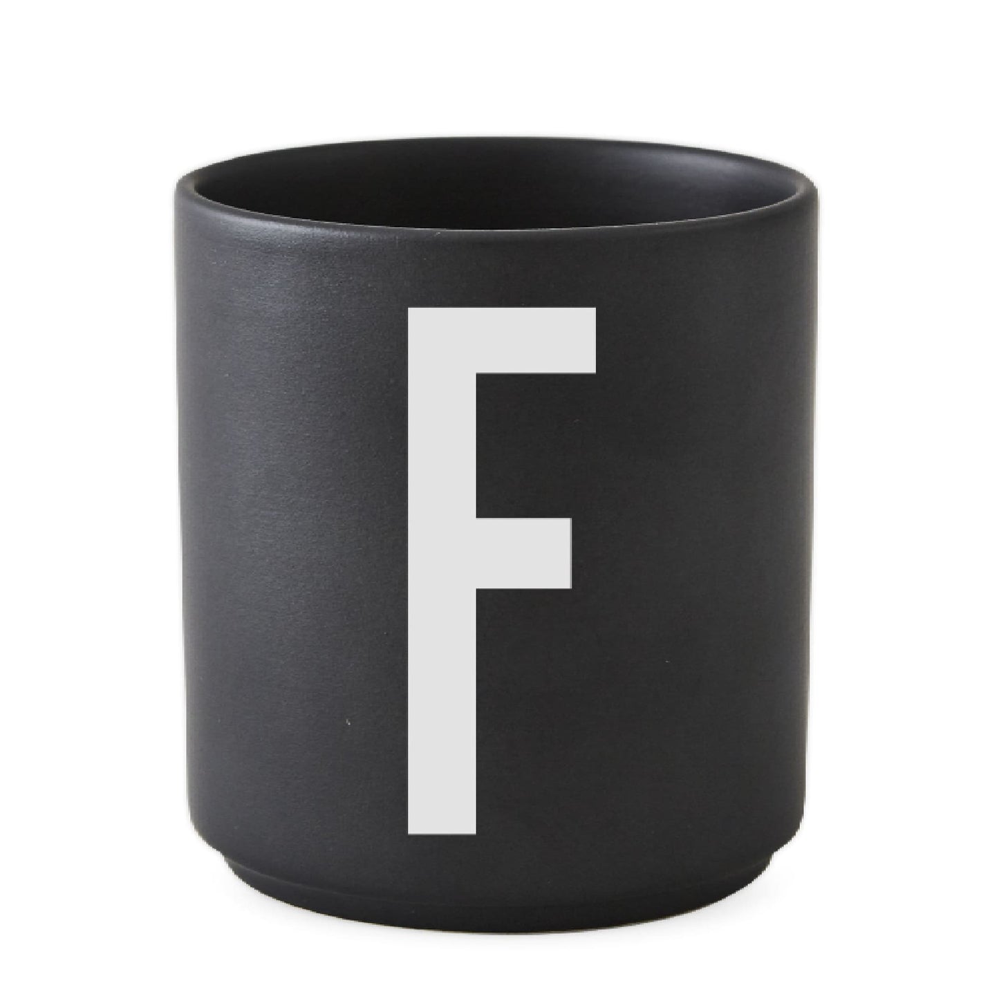 Taza Negro De Porcelana - F Design Letters1#Negro