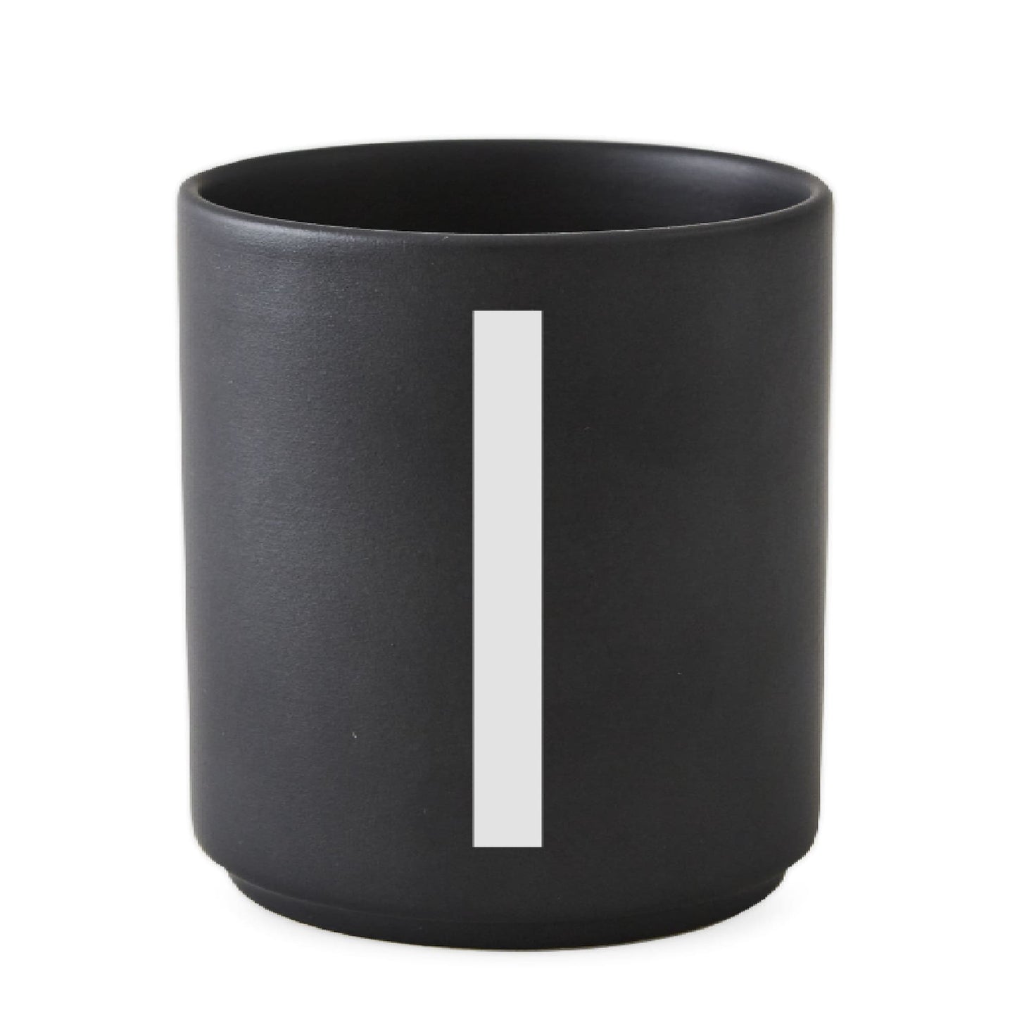 Taza Negro De Porcelana - I Design Letters1#Negro