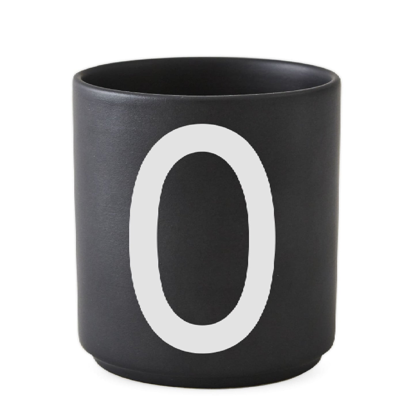 Taza Negro De Porcelana - O Design Letters1#Negro