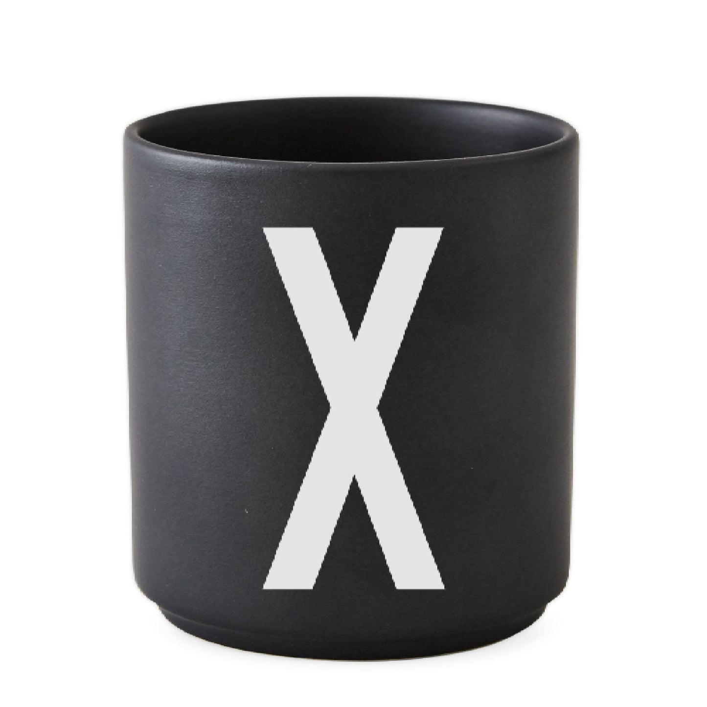 Taza Negro De Porcelana - X Design Letters1#Negro