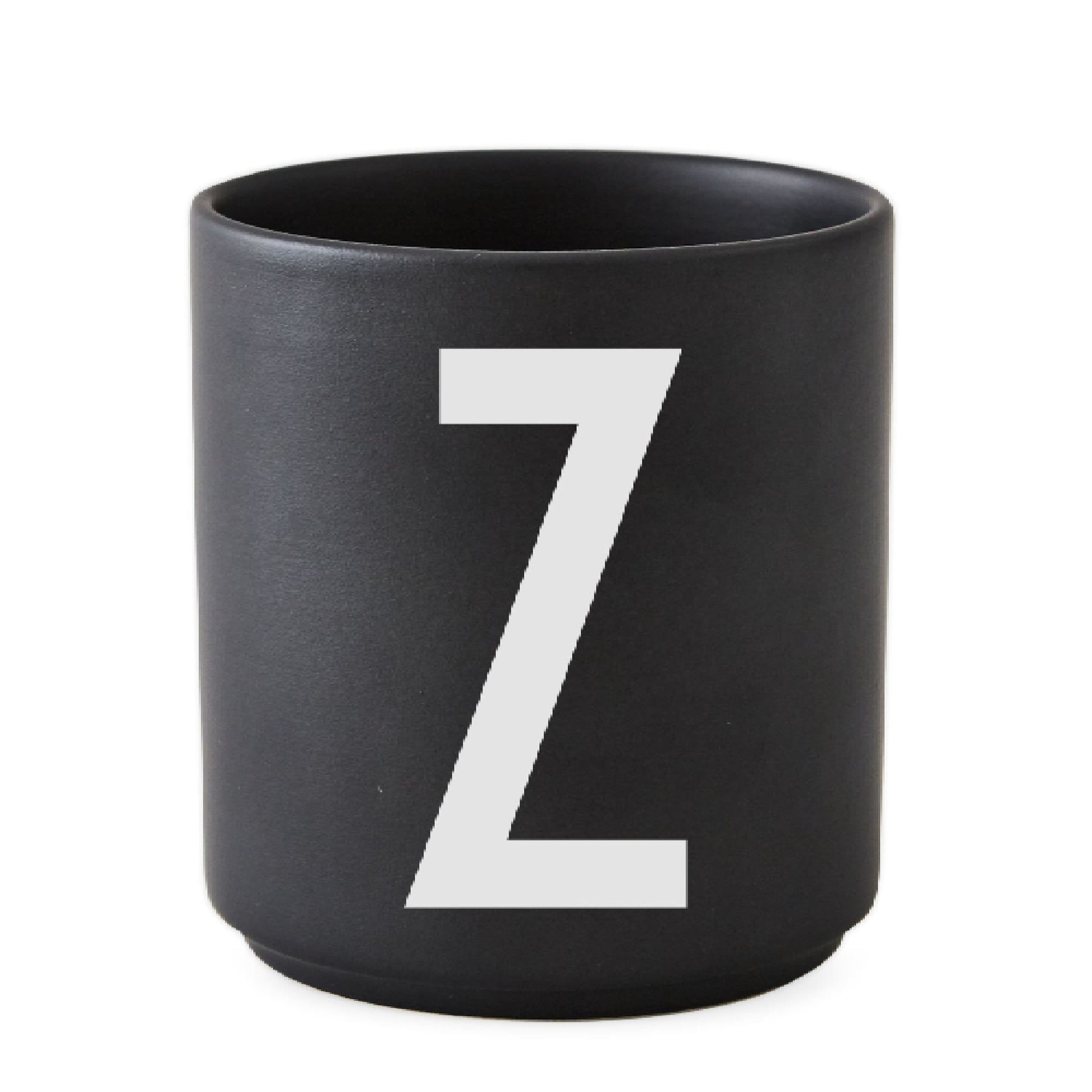 Taza Negro De Porcelana - Z Design Letters1#Negro