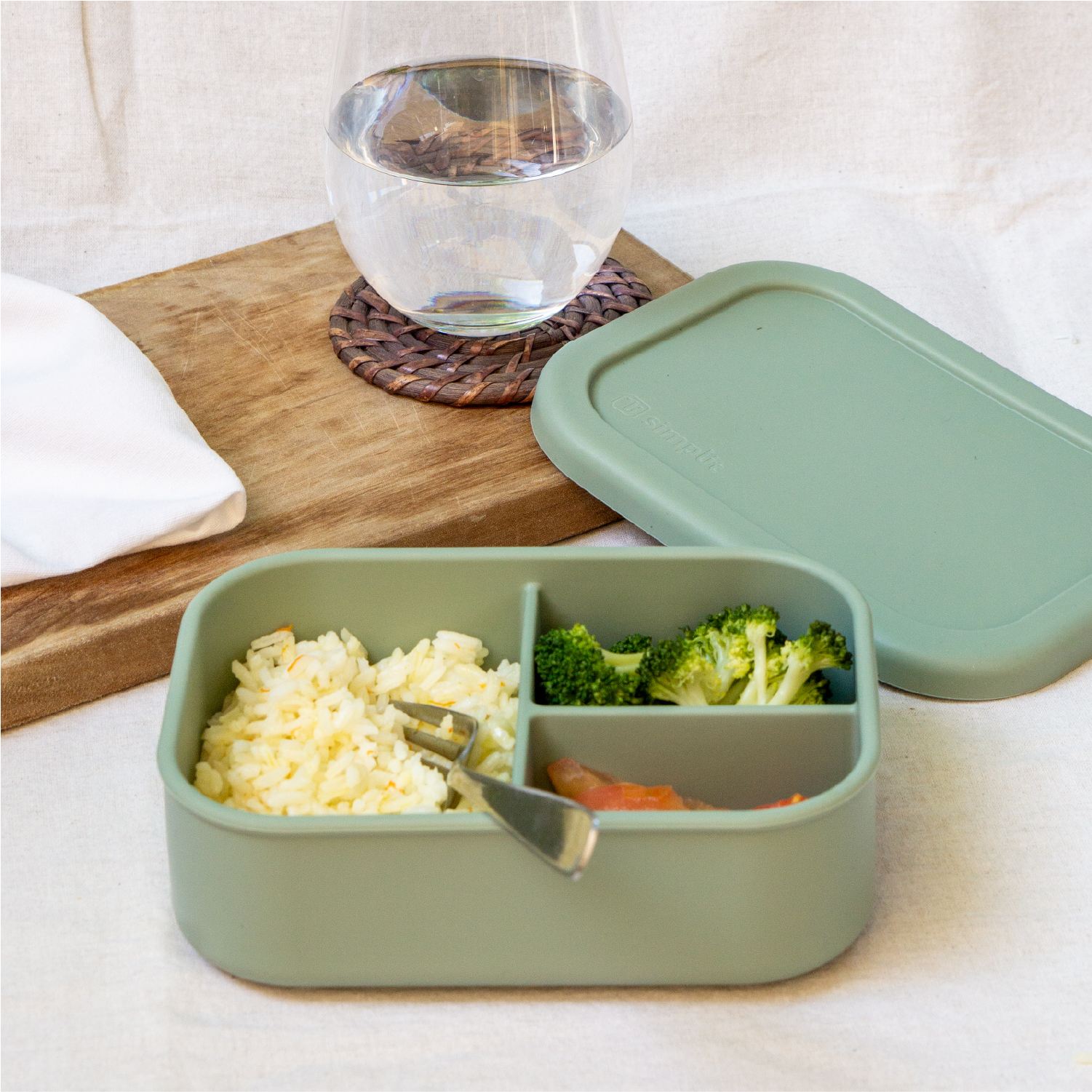 Contenedor Tupper Taper Plástico Hermético Bento Box Simplit1#Verde