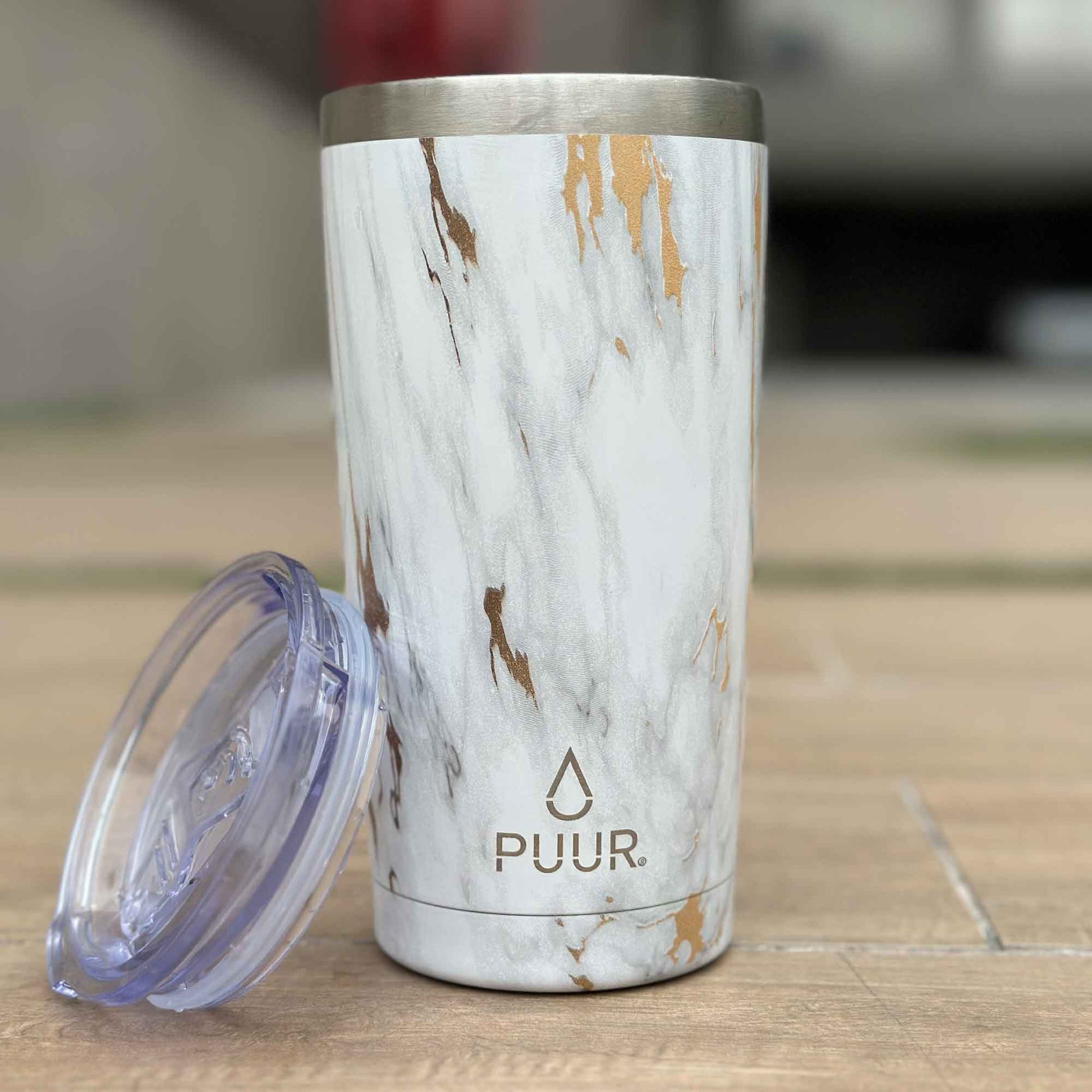 Vaso Térmico Gold Marble 500 Ml Puur Bottle1#Blanco