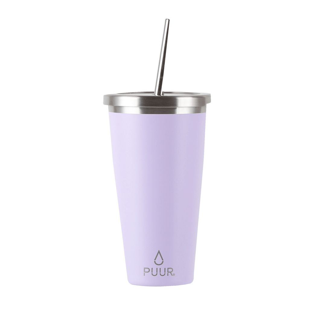 Vaso Térmico Lila 570 Ml + Bombilla Retráctil2#Lila