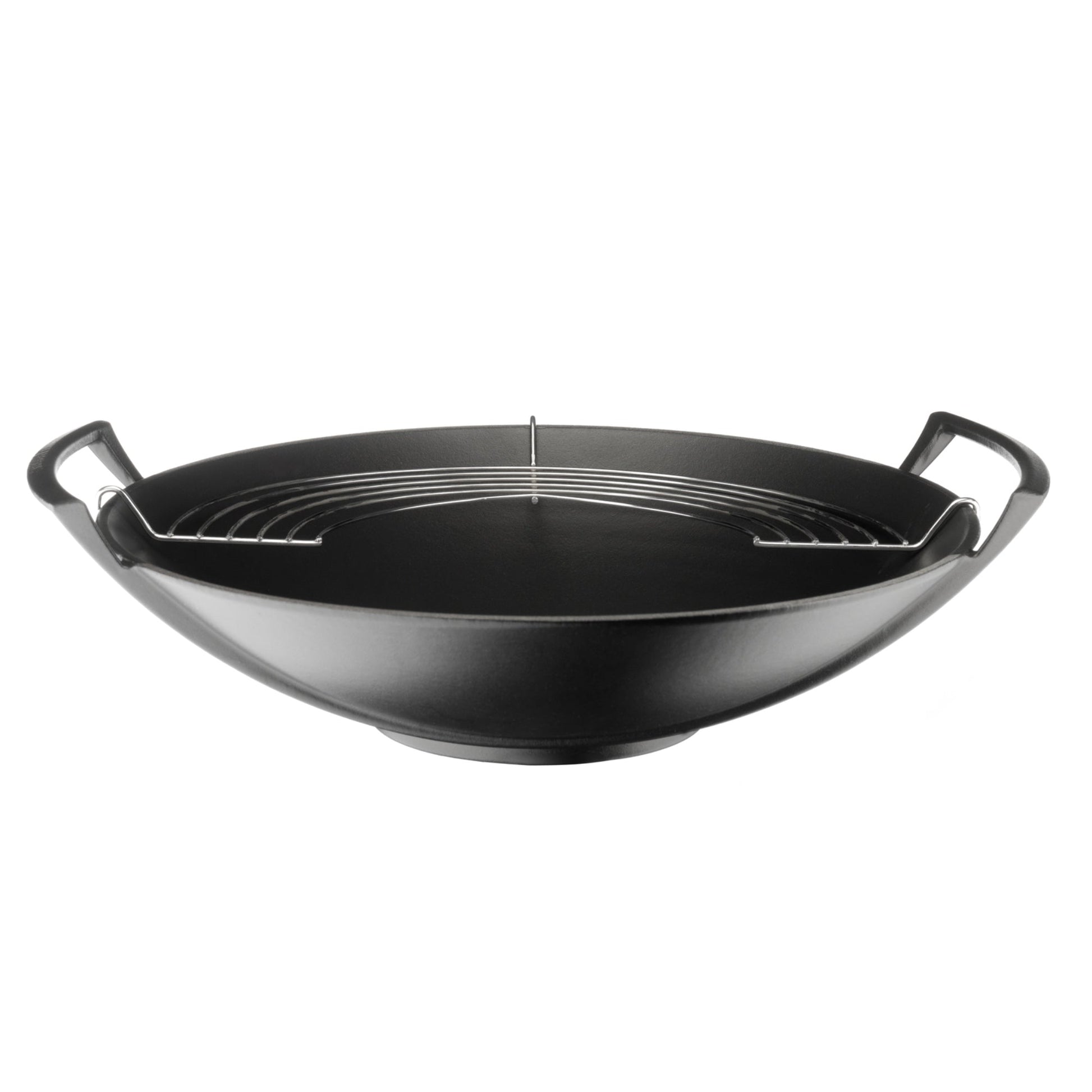 Wok Con Tapa De Vidrio 36cm  Mate2#Negro