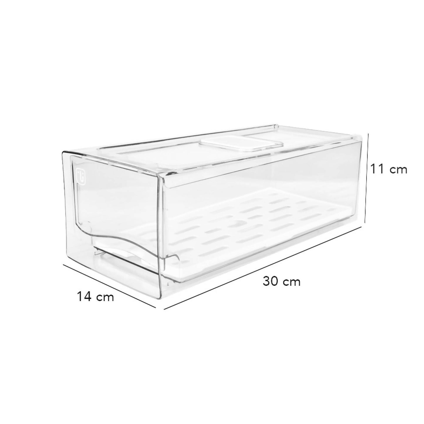 Caja Organizadora Refrigerador con Drenaje Chica4#Sin color