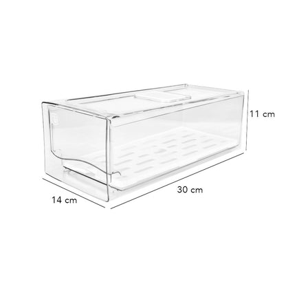 Caja Organizadora Refrigerador con Drenaje Chica4#Sin color