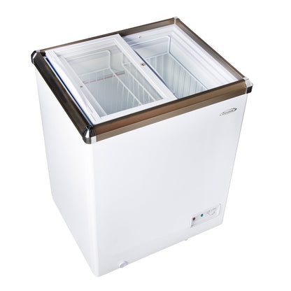 Freezer Horizontal Tapa de Vidrio 100 Lts2#Blanco