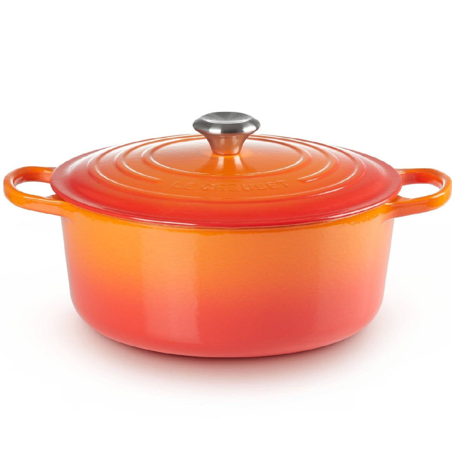 Cocotte Redonda Volcánico 28 Cm Le Creuset3#Naranjo