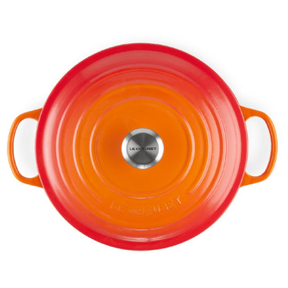 Cocotte Redonda Volcánico 28 Cm Le Creuset4#Naranjo