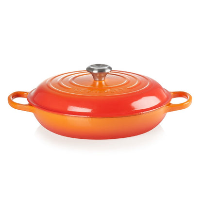 Cacerola Baja Hierro Esmaltado 30 Cm Le Creuset7#Naranjo