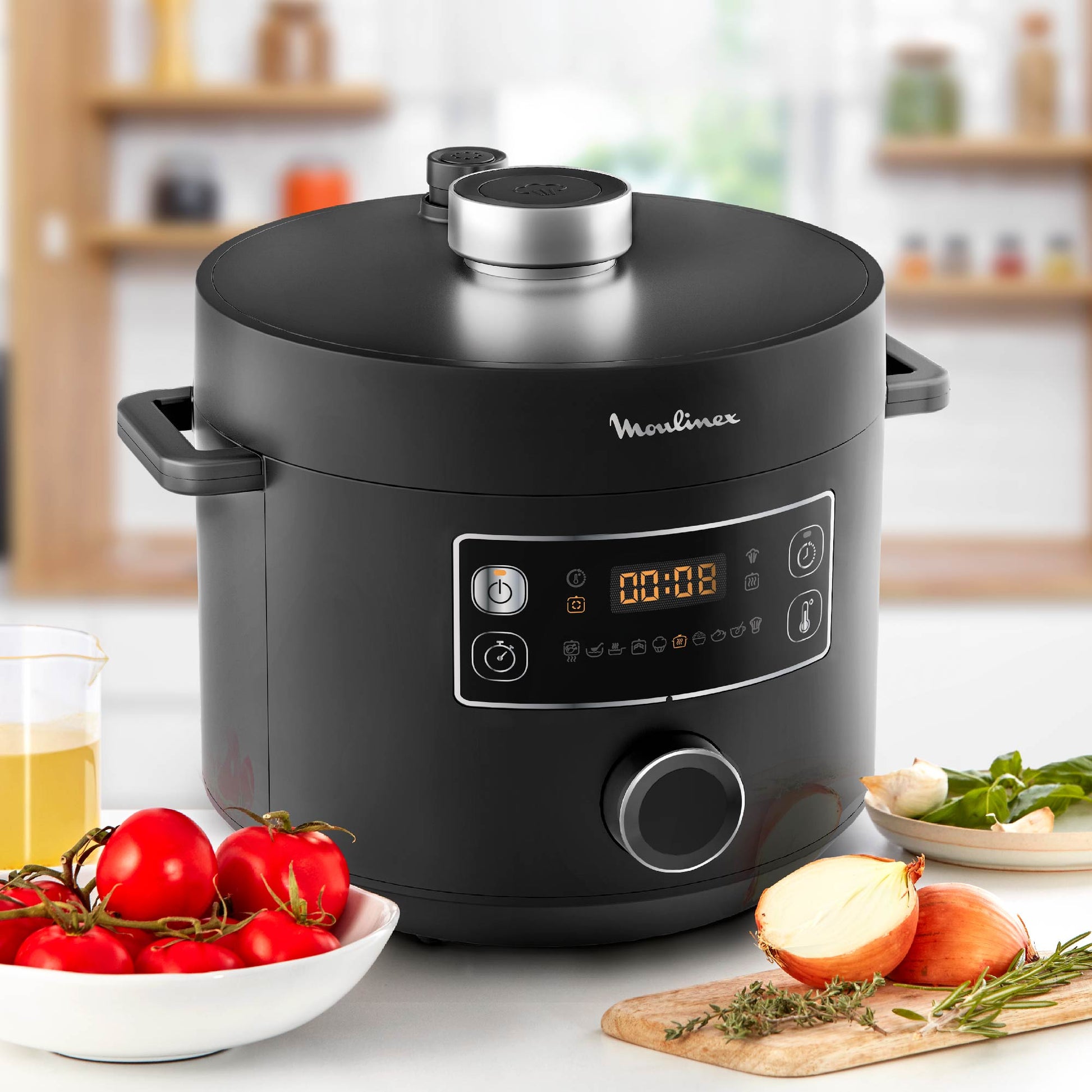 Olla Multifunción Turbo Cuisine 4.8 Lts Moulinex4#Negro