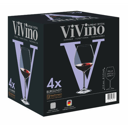 Set 4 Copas ViVino Burgundy3#Sin Color