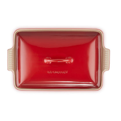 Fuente Rectangular Con Tapa 33 Cm Le Creuset7#Rojo