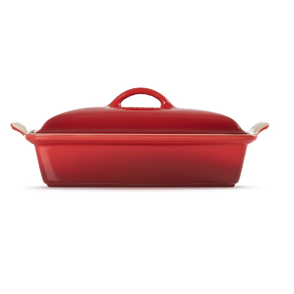 Fuente Rectangular Con Tapa 33 Cm Le Creuset6#Rojo