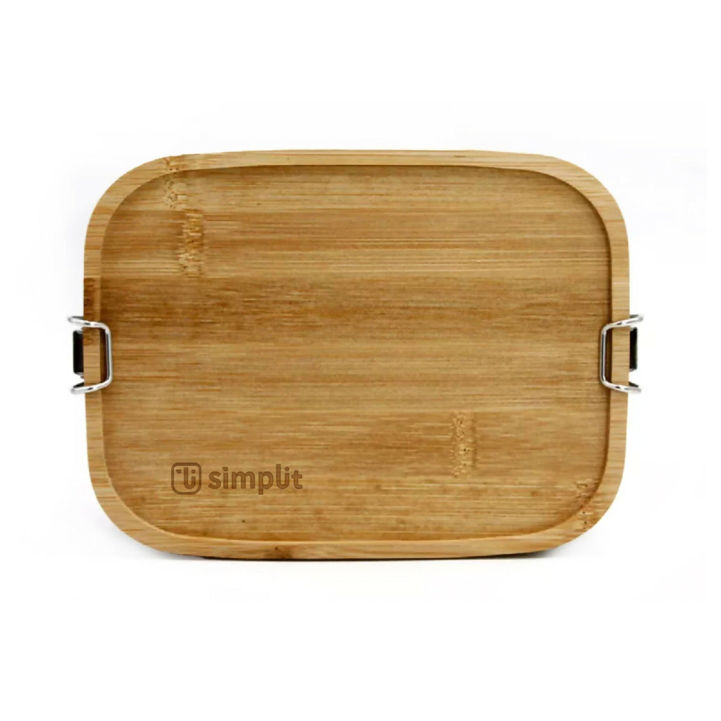 Tupper de Acero Inoxidable Tapa Madera 800 ml Simplit6#Acero