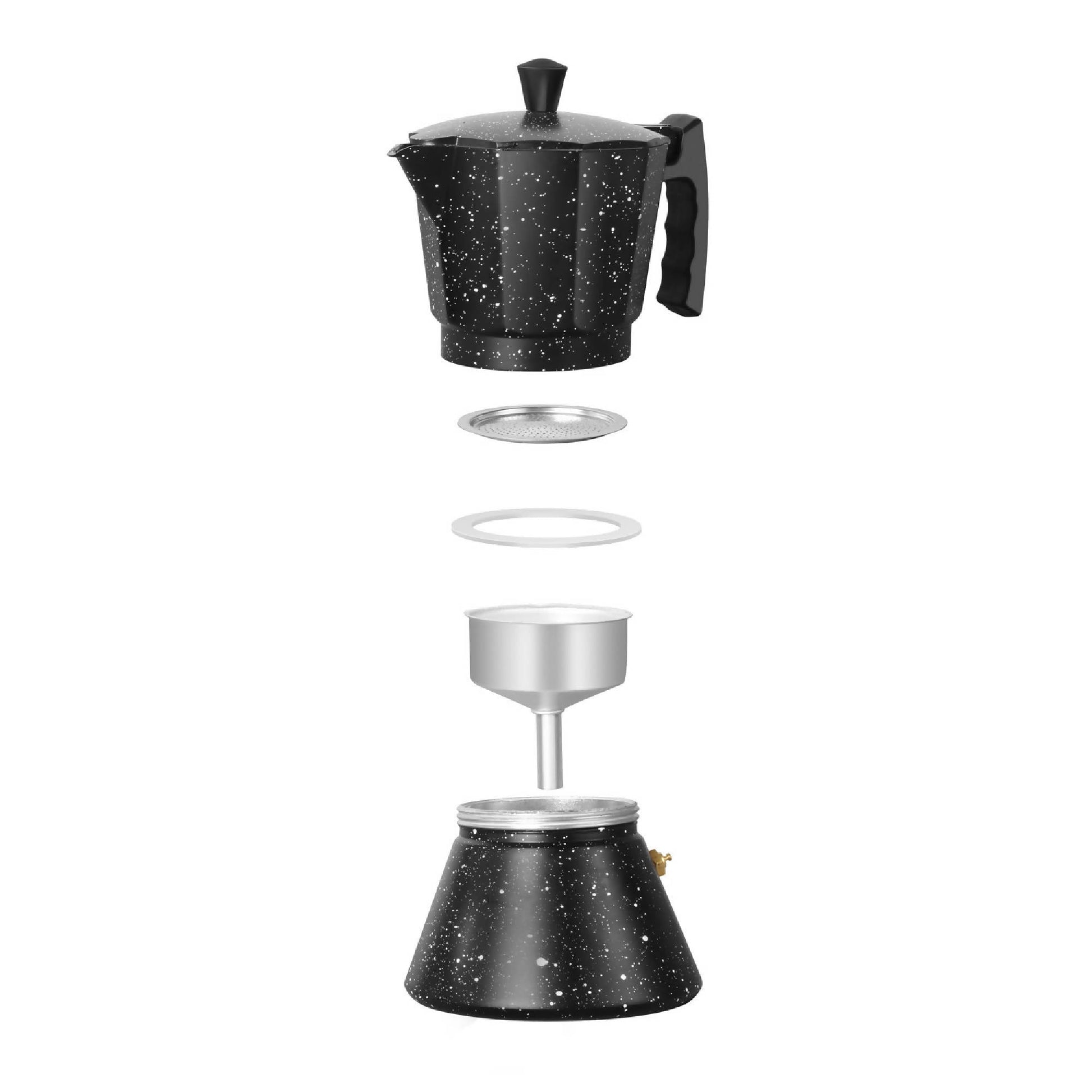 Cafetera Italiana Granito 12 Tazas6#Negro