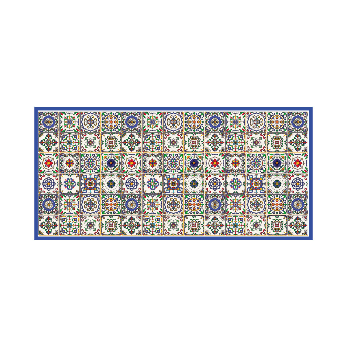 Alfombra De Cocina Baldosa Española 70 x 140 Cm Davanti2#Multicolor