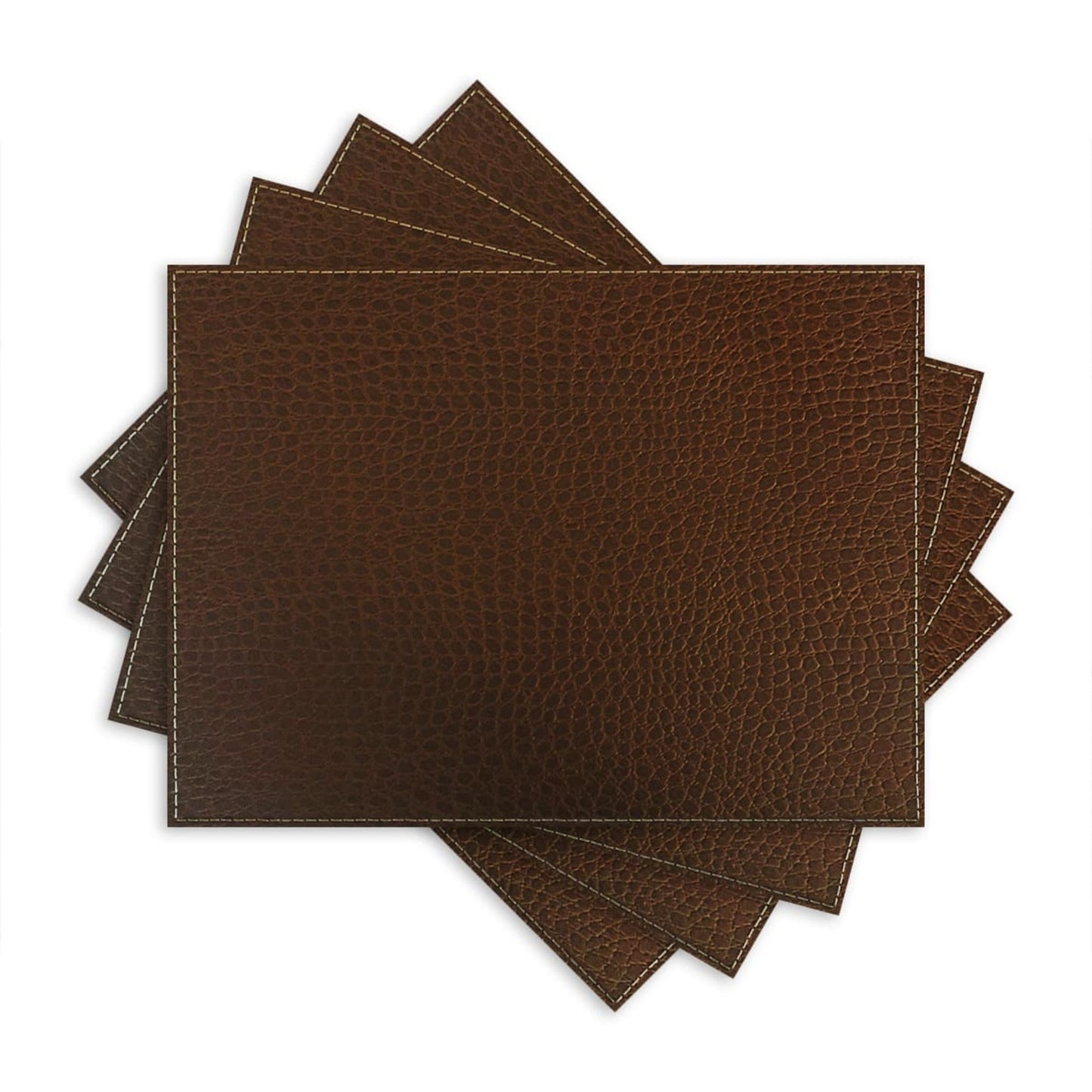 Set 4 Individuales Ecocuero Caramel 32 x 42 cm1#Café