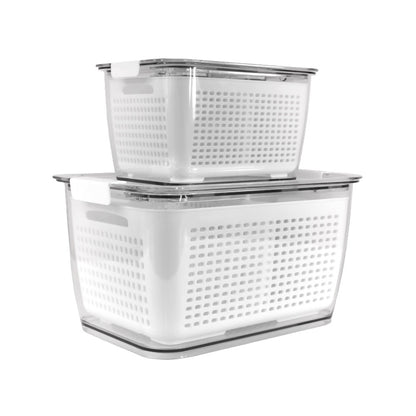 Pack Caja Organizadora Refrigerador M + L3#Blanco