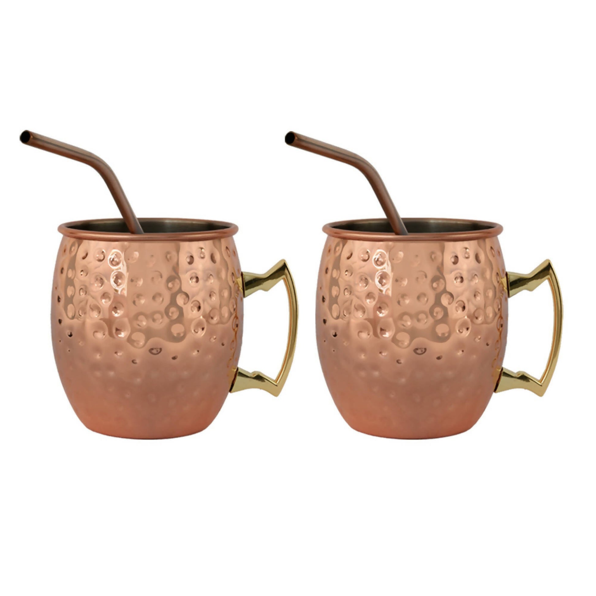 Set 2 Vasos Moscow Mule Mug Cobre + Bombillas5#Cobre