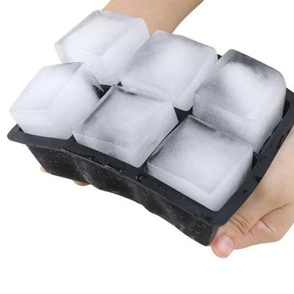 Cubeta de Hielo Silicona 6 Hielos Grandes1#Negro