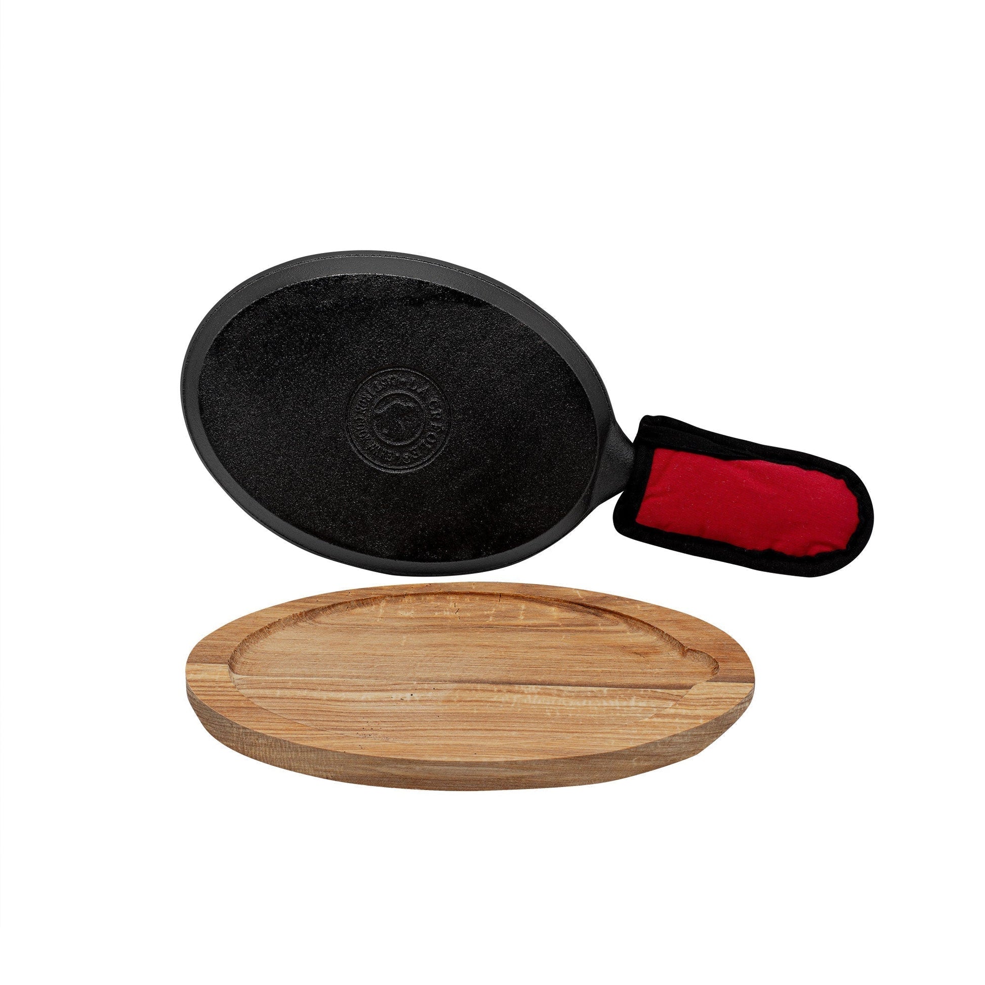 Plancha Ovalada Fajita 25x18 Cm5#Negro