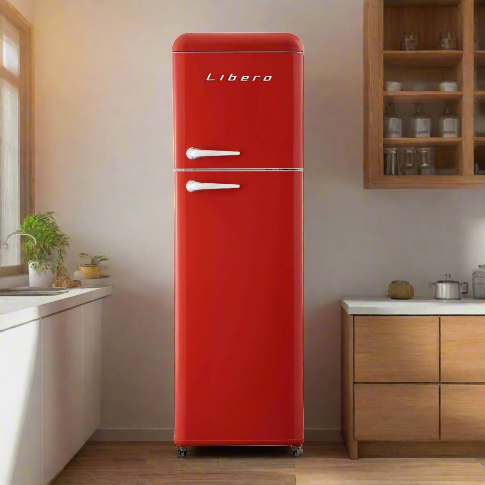 Refrigerador Top Freezer Retro LRT-280DFRR 239 Lts Libero1#Rojo