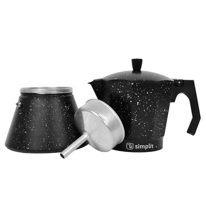 Cafetera Italiana Granito 12 Tazas7#Negro