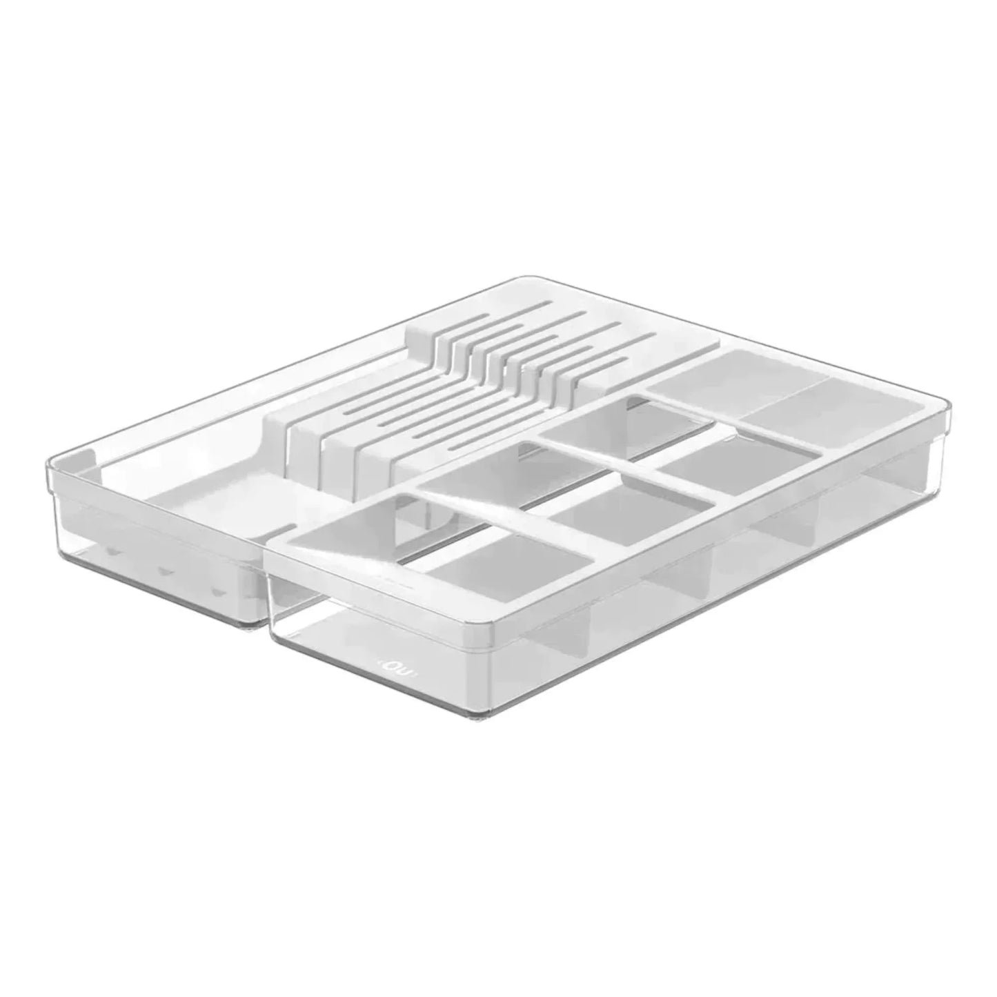 Organizador De Cuchillo y Cubiertos Clear2#Blanco