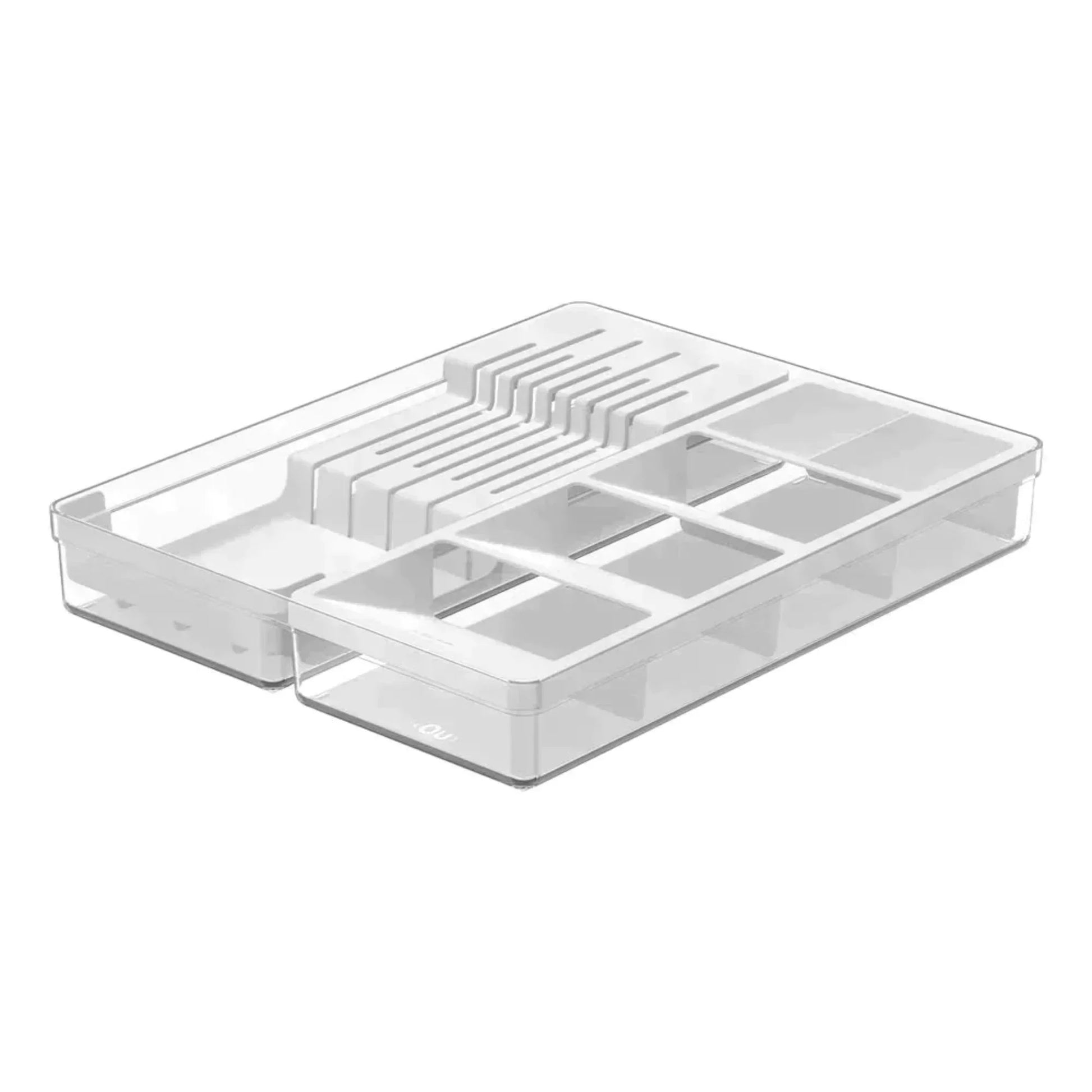 Organizador De Cuchillo y Cubiertos Clear2#Blanco