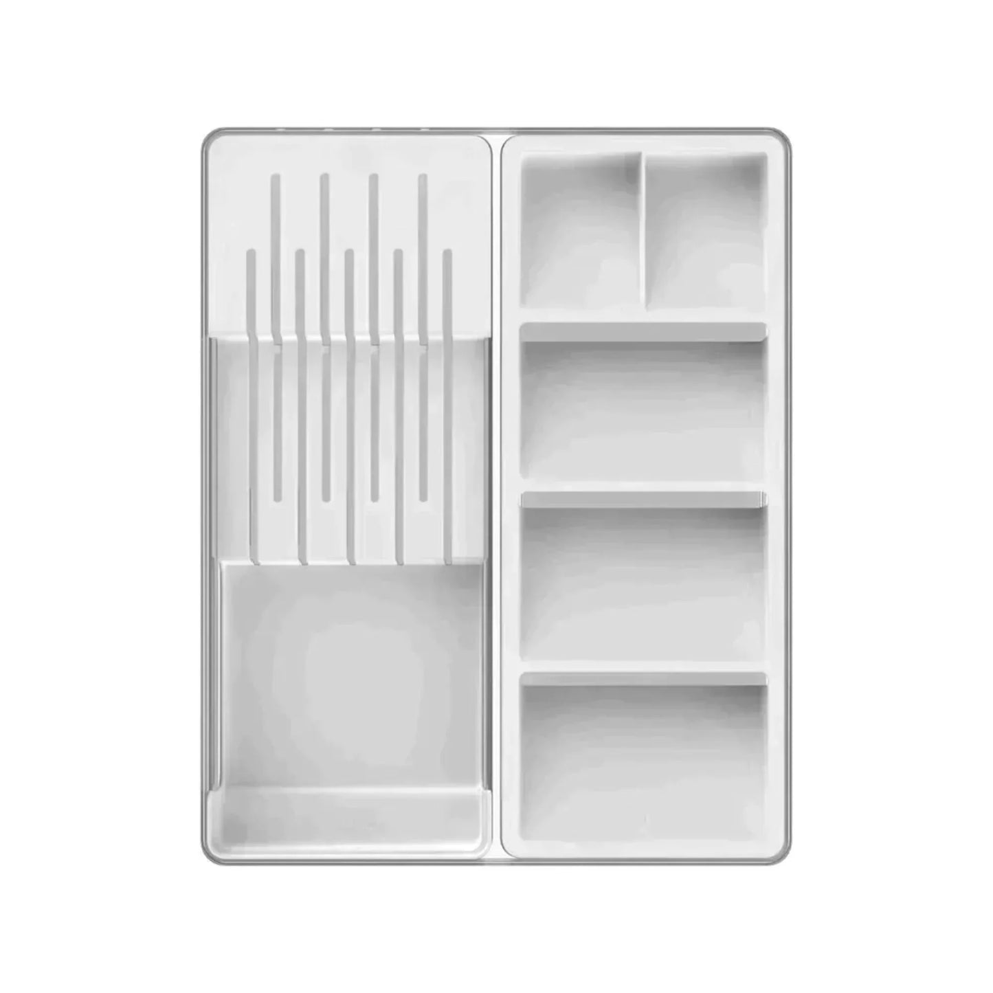 Organizador De Cuchillo y Cubiertos Clear3#Blanco