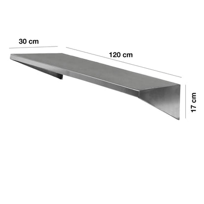 Repisa Para Cocina Aérea Mural Inox 120 2#Acero