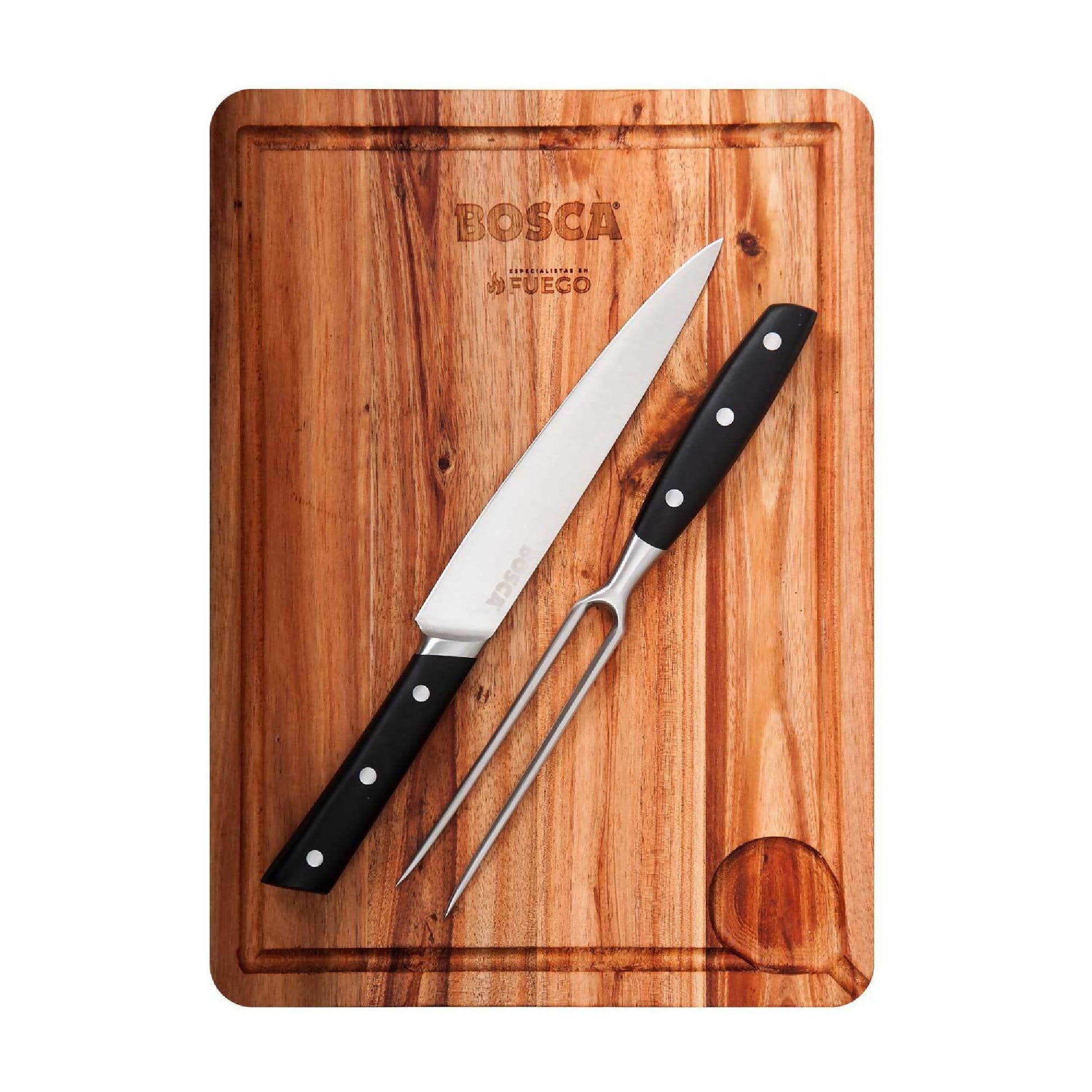 Tabla Parrillera + Cuchillo y Tenedor5#Madera