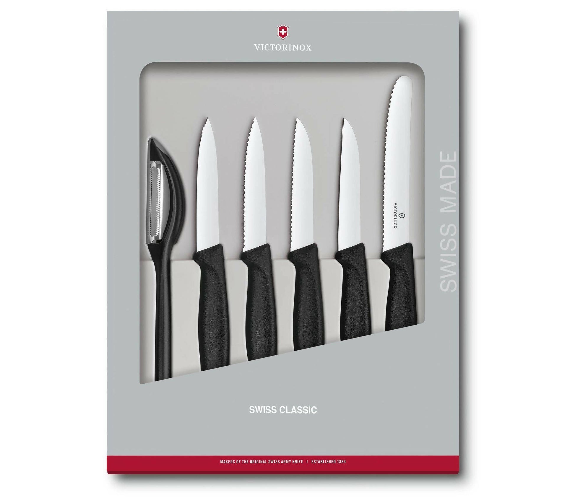 Set Cuchillos Mondadores Swiss Classic 6 Pzs Victorinox3#Negro