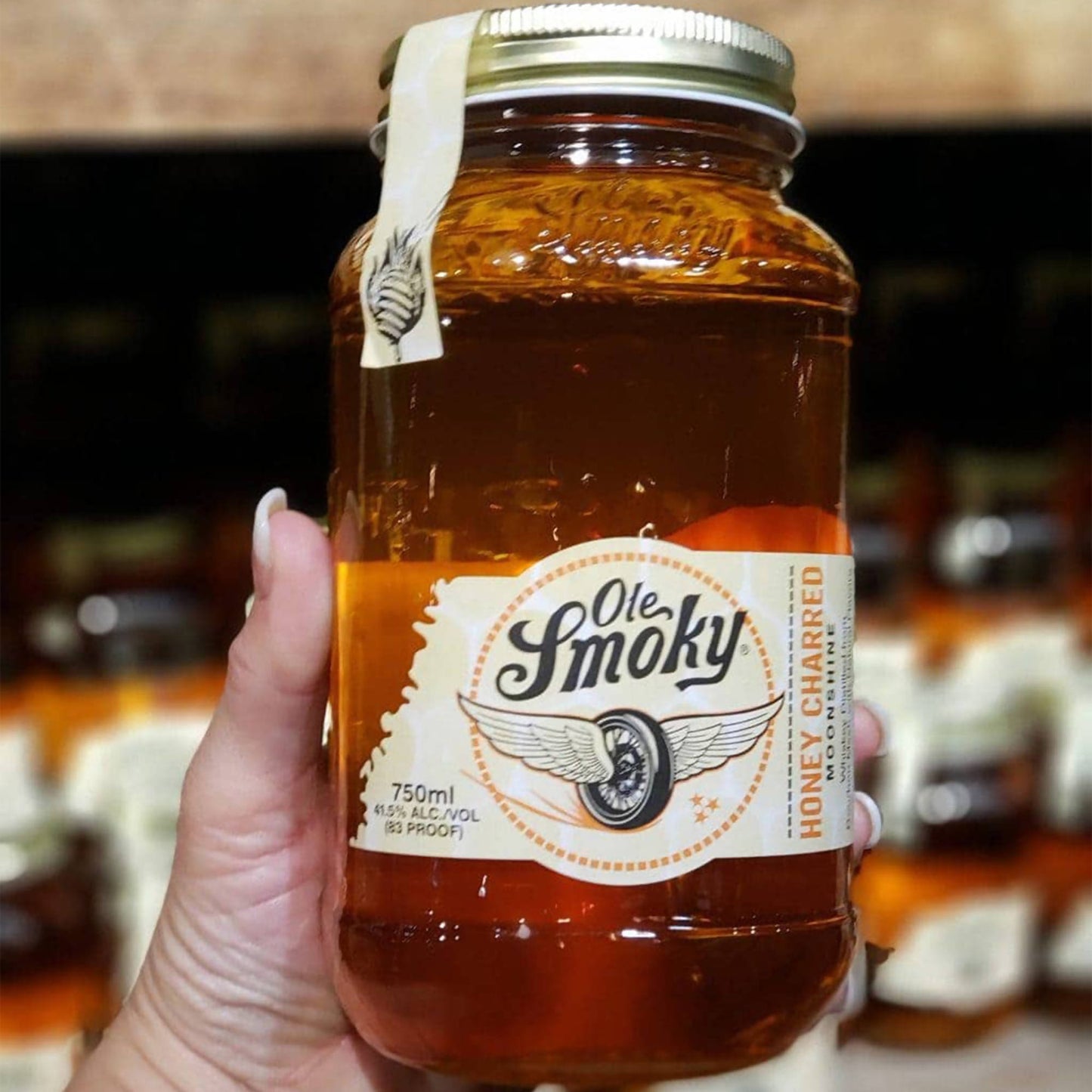 Ole Smoky Whiskey Honey Charred 750 ml4#Sin color