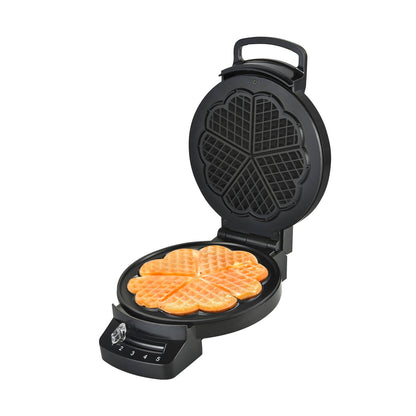 Máquina Para Hacer Waffle Corazón BWC078 Blanik4#Negro