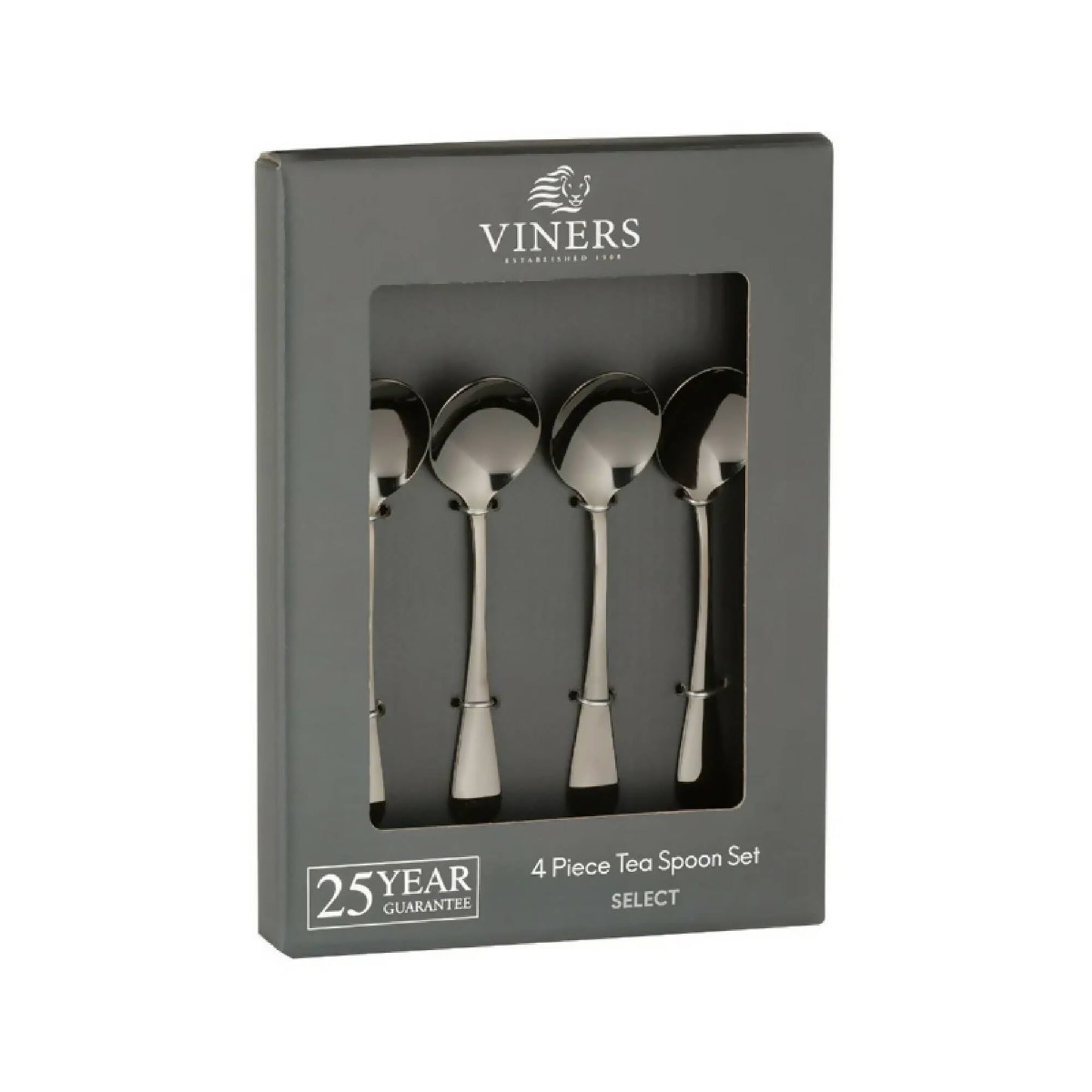 Set 4 Cuchara Té Select Grey Viners1#Gris Oscuro