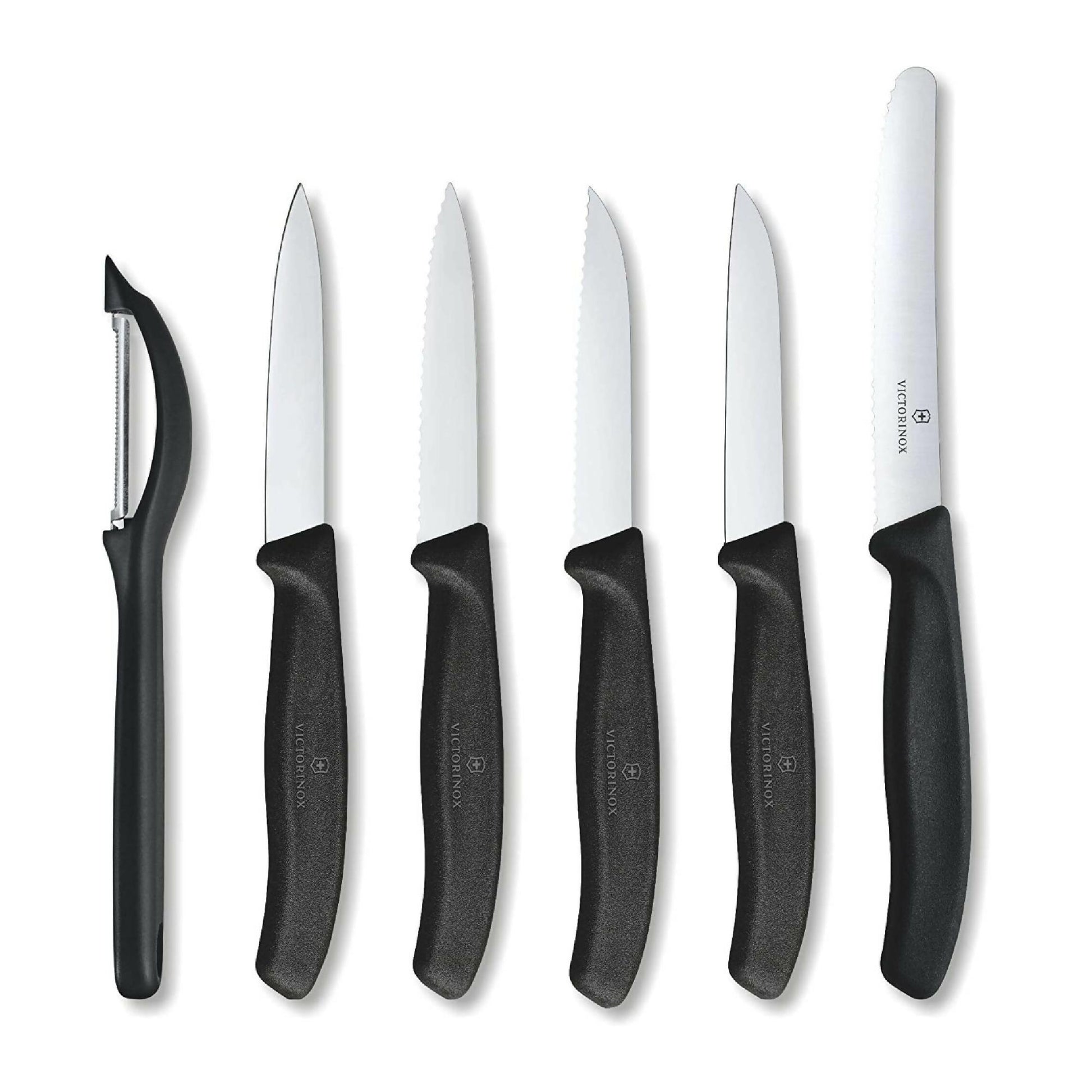 Set Cuchillos Mondadores Swiss Classic 6 Pzs Victorinox1#Negro