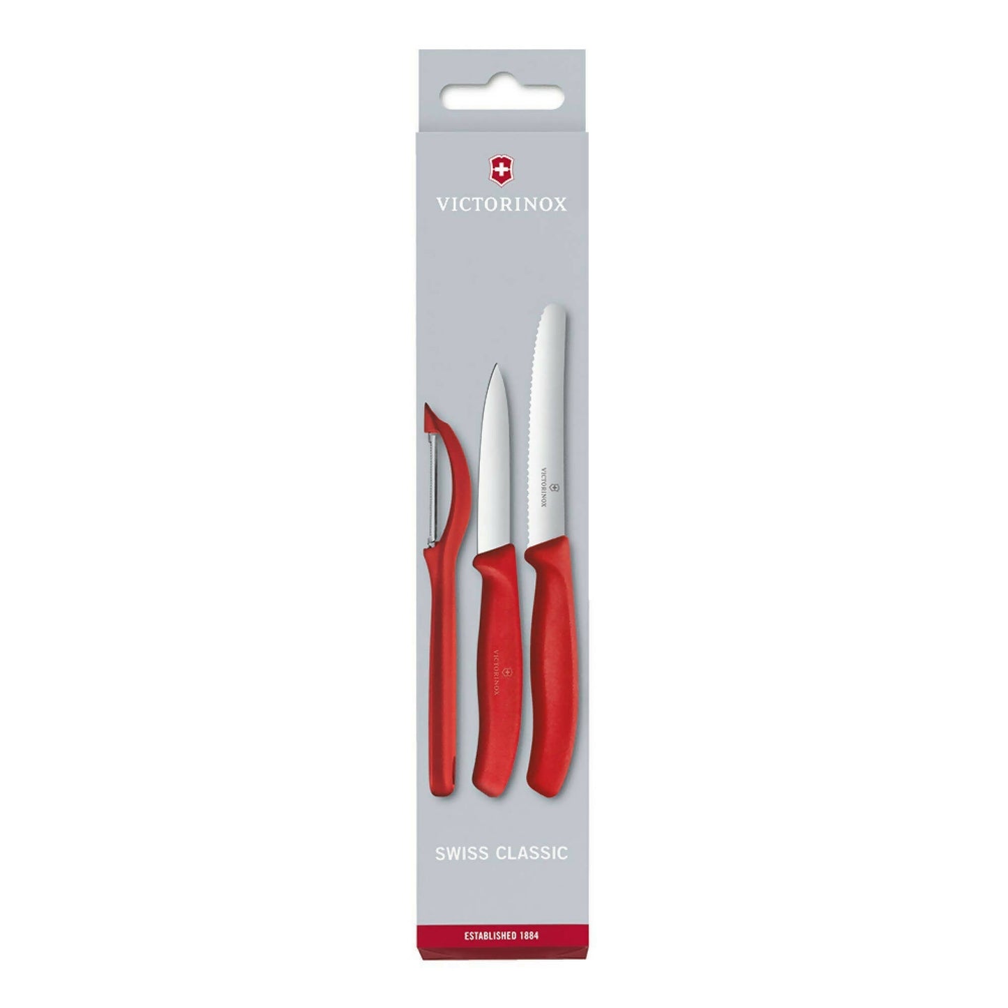 Set Cuchillos Mondadores Swiss Classic Pelador 3 Pzs Victorinox4#Rojo