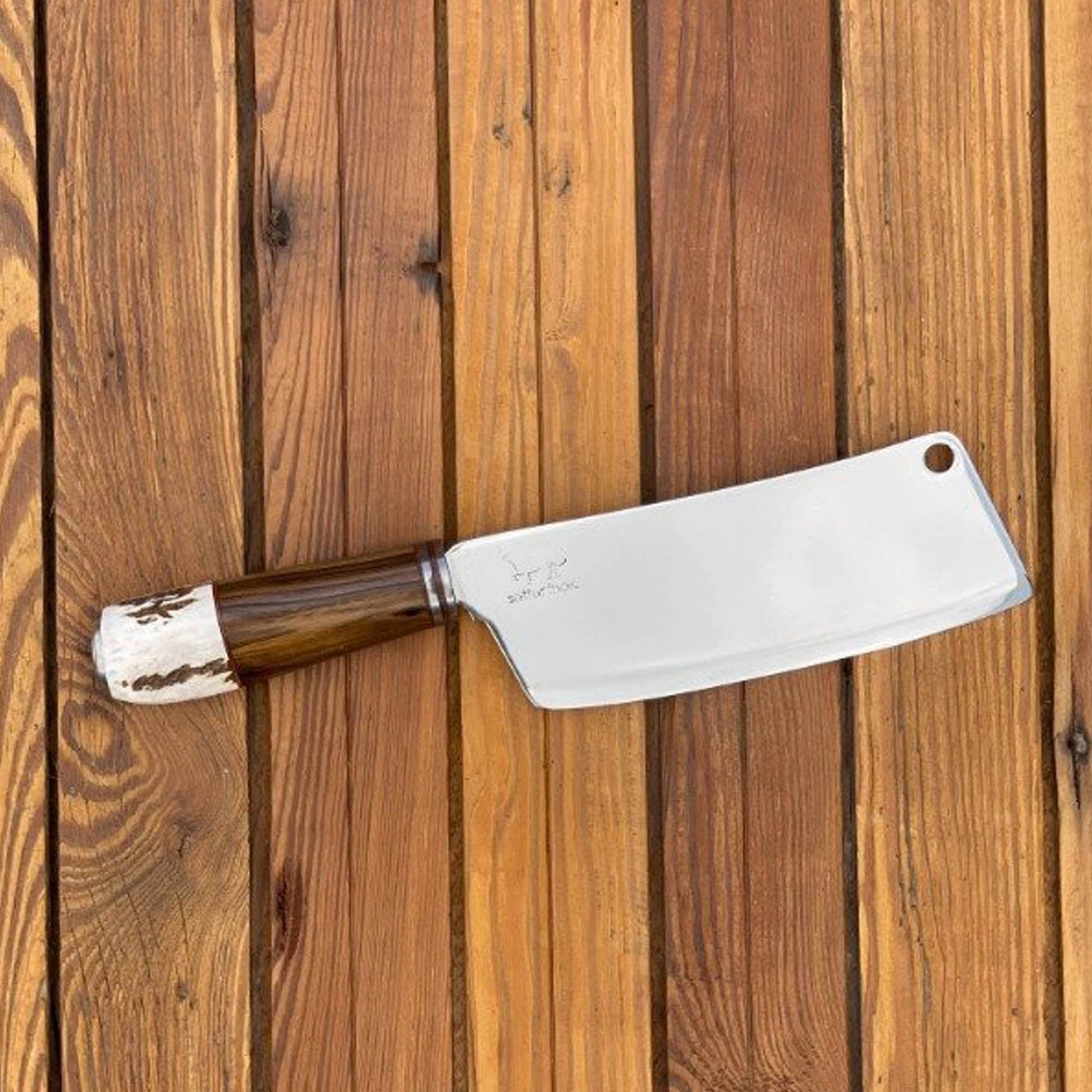 Cuchillo Hachuela Cocina Mango Madera Ciervo2#Madera