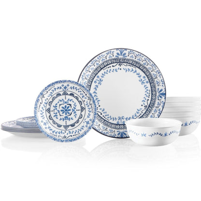 Set Vajilla Portofino 18 Piezas3#Azul