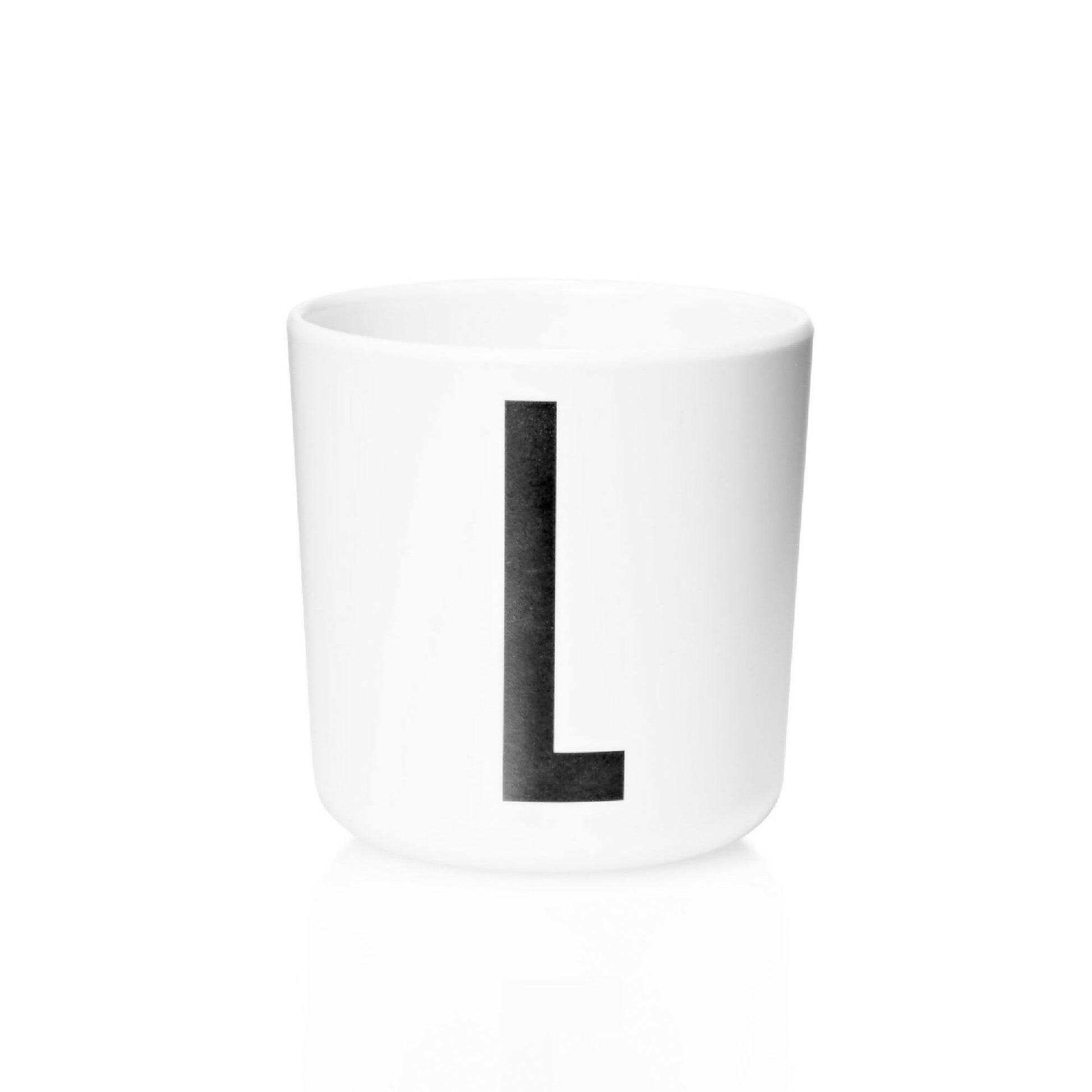 Taza De Melamina Letra L1#Blanco