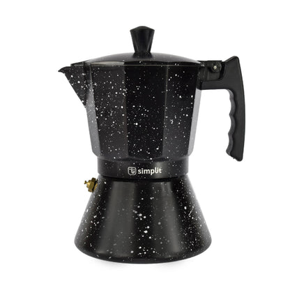 Cafetera Italiana Granito 4 Tazas Simplit2#Negro