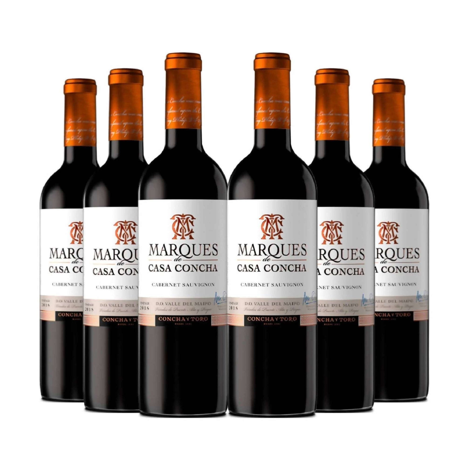 6 Vinos Marques de Casa Concha Cabernet Sauvignon2#Sin color