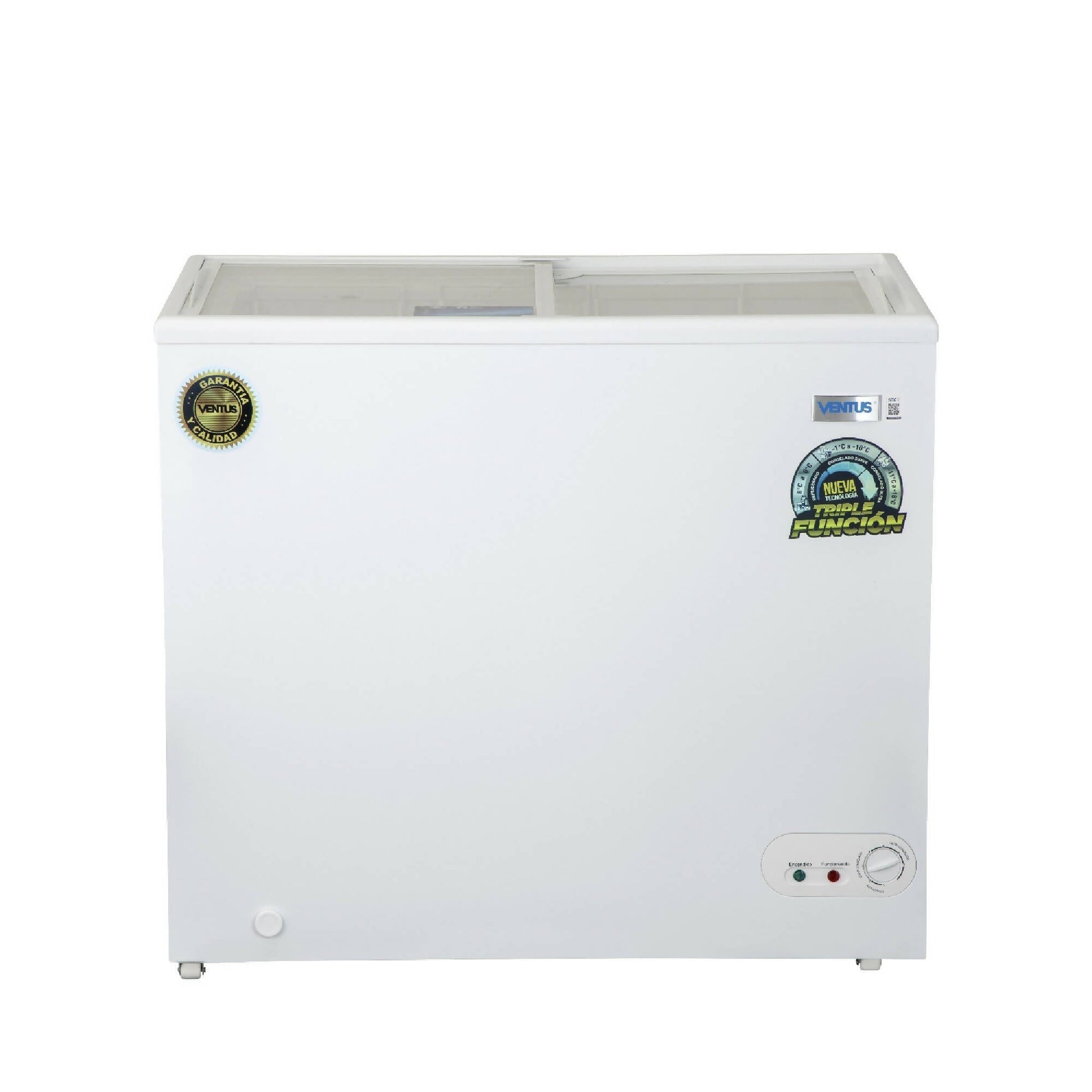 Freezer Horizontal Tapa de Vidrio dual 210 Litros CTV-2101#Blanco