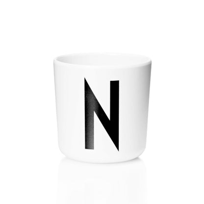 Taza De Melamina Letra N1#Blanco