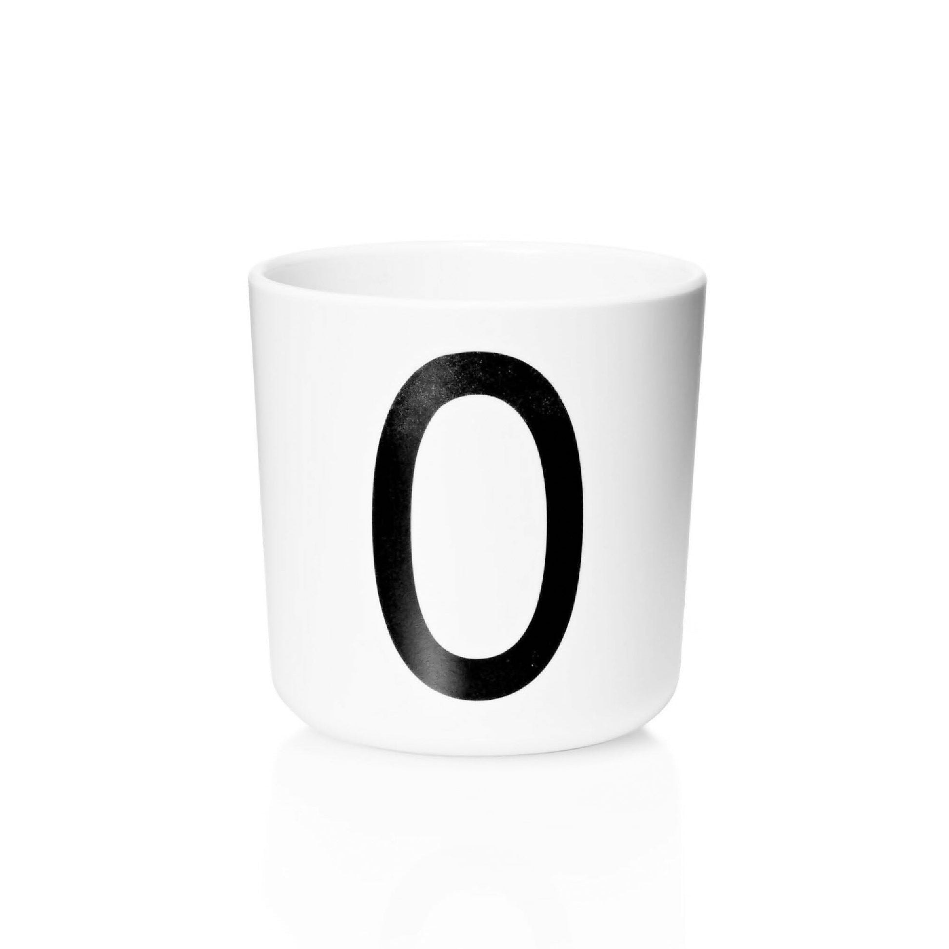 Taza De Melamina Letra O1#Blanco