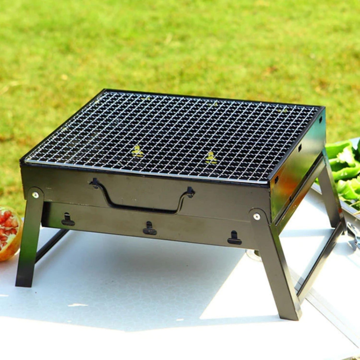 Parrilla Asados Portátil Carbón Plegable Deluxe1#Negro